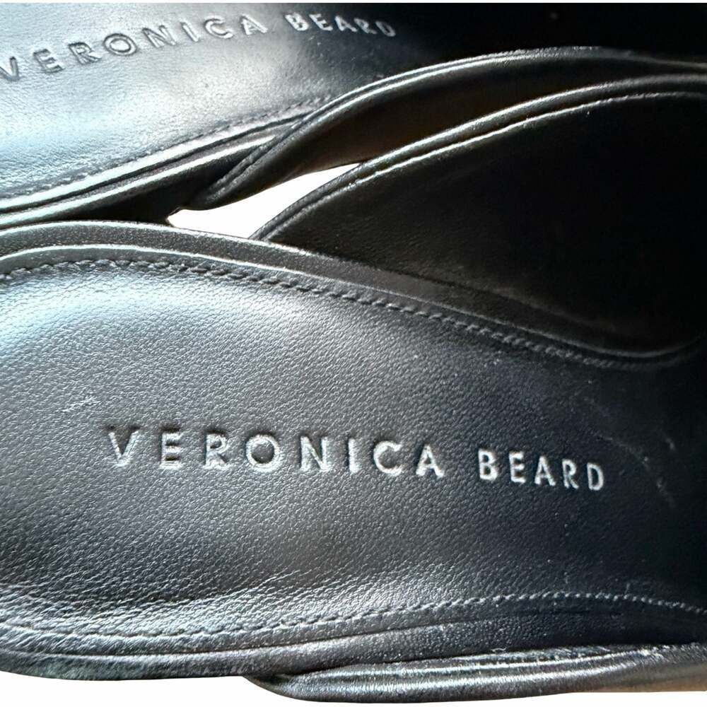 Veronica Beard Bera Black Leather Chain-Link Mule Loafers 5.5 - Picture 5 of 5